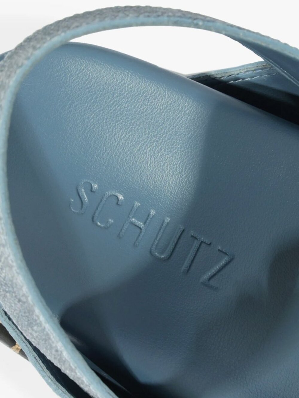 SCHUTZ Denim Patsy Sandals - Size 10 - Picture 6 of 8